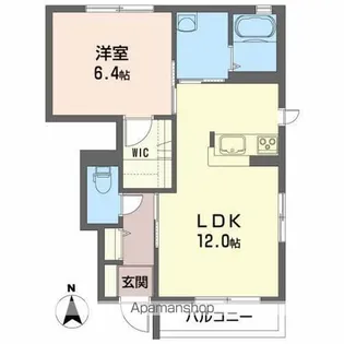 セラディアス【1階】の間取り