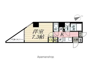 シーズンフラッツ浅草【12階】の間取り