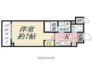 神奈川県横浜市神奈川区神奈川2丁目【マンション】の間取り