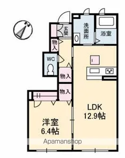シャーメゾンガーデンズ多度津 B棟【1階】の間取り