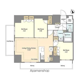 オアーゼ日暮里レジデンス【12階】の間取り