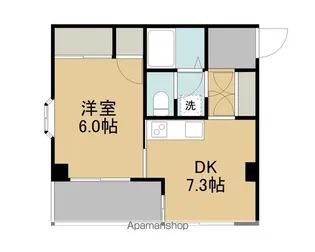 グレース市川(真間)【211号室】の間取り