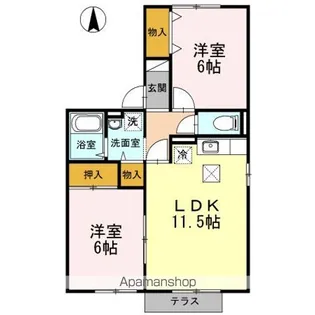 アカデミーO.S.【1階】の間取り