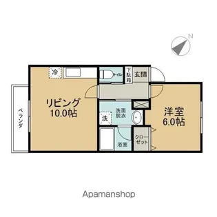 ドリームハウス沖館【A-2号室】の間取り