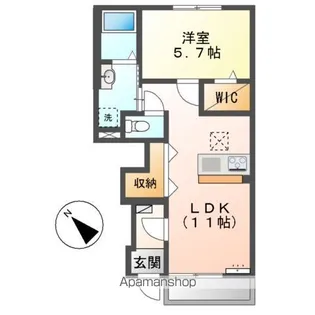 クオリア【1階】の間取り