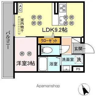 グランドメゾン大内町【305号室】の間取り