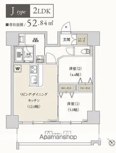 プライマル月島【9階】の間取り