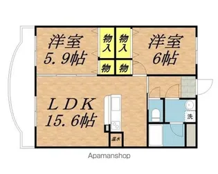 カーサ・フロール・アベニーダⅡ【3B号室】の間取り