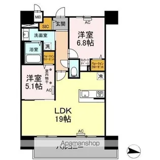PARK AVENUE EAST【8階】の間取り