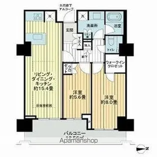 プラウドタワー芝浦【16階】の間取り