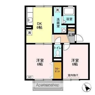 サンビレッジ【2階】の間取り