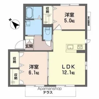 シーサイド・TAJIRI【2階】の間取り