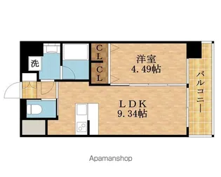 プレジオ都島ASIAN【805号室】の間取り