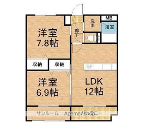 B−MAIMAI【305号室】の間取り