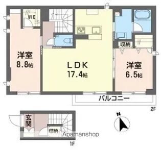 グランデュオ吉祥寺【201号室】の間取り