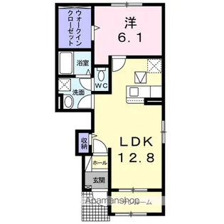 ヴァンベール 連島 Ⅱ【1階】の間取り
