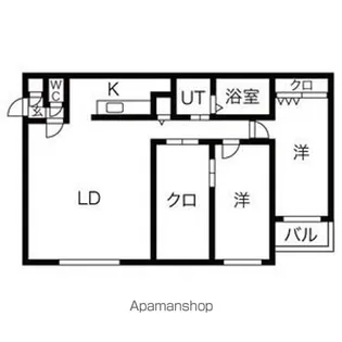 フェスタリア宮の森【402号室】の間取り