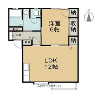 フレグランス土橋【1階】の間取り