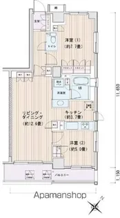 エスティメゾン豊洲レジデンスE【6階】の間取り