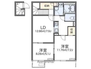 レオパレスサン【2階】の間取り