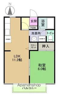 ビバリー大館A棟【A102号室】の間取り