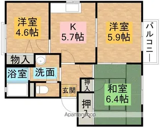 リヴェール・ド・ヴィラⅡ【101号室】の間取り