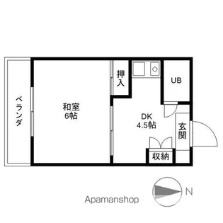 赤門サンライフマンション【406号室】の間取り