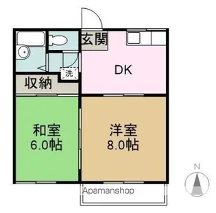 パルメゾンF2【203号室】の間取り