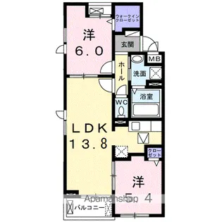 メゾンクロレ Ⅱ【3階】の間取り