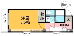 オカダハイツ【3階】の間取り