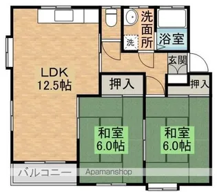 グリーンヒルB【2階】の間取り