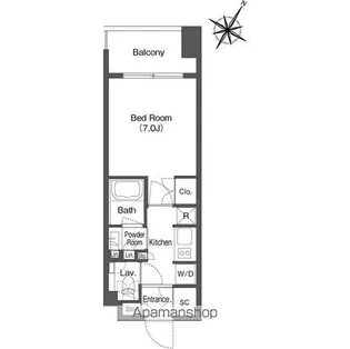 ミリアレジデンス日本橋人形町【5階】の間取り