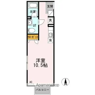 メロンハウス鶴羽田【211号室】の間取り