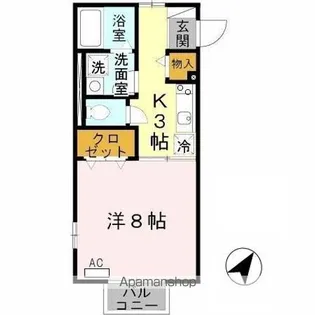 パサート辻野【2階】の間取り