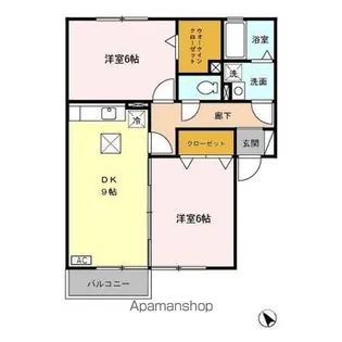 グランドソレーユ西新発田【1階】の間取り