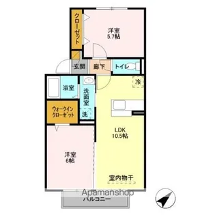 ベルフルール【2階】の間取り