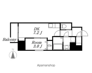 1DKの間取り画像