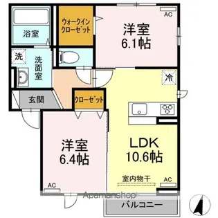 カーサ モエハ【2階】の間取り