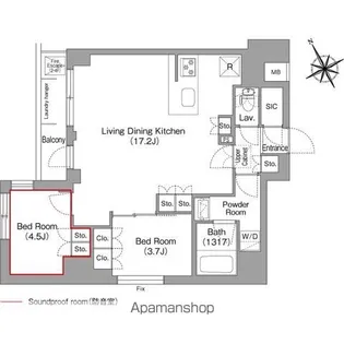 コンフォリア・リヴ平井MUTIO【3階】の間取り