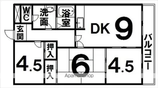 ライフマンション【302号室】の間取り
