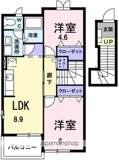 インペリアルB【2階】の間取り