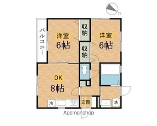 ブランB【201号室】の間取り