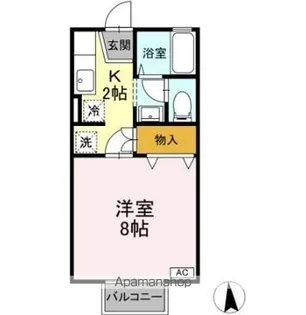 アパートメント・コア C棟【1階】の間取り