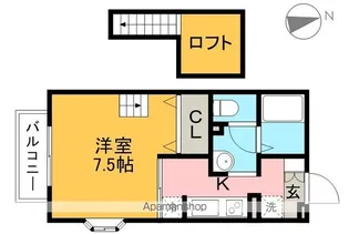 ミントグリーン【2階】の間取り
