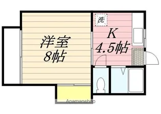 弓の町ハイツA【2階】の間取り