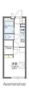 レオパレス青渓【102号室】の間取り