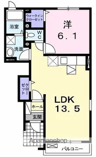 ヴェルデンスD【1階】の間取り