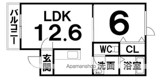 CHEERⅡ(チアーⅡ)【305号室】の間取り