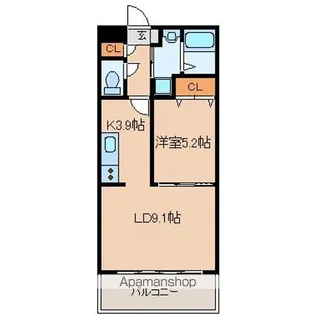 ヴィヴレ皆寿【202号室】の間取り