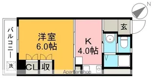コスモハイツ高須2B【3階】の間取り